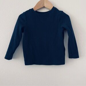 Old Navy Navy Blue Waffle Knit Long Sleeve T-shirt